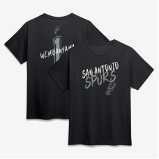 Футболка San Antonio Spurs Victor Wembanyama Black Hustle Name & Number