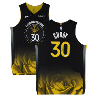 Джерси с автографом Stephen Curry Golden State Warriors Fanatics Authentic Black Nike 2022-23 City Edition Authentic