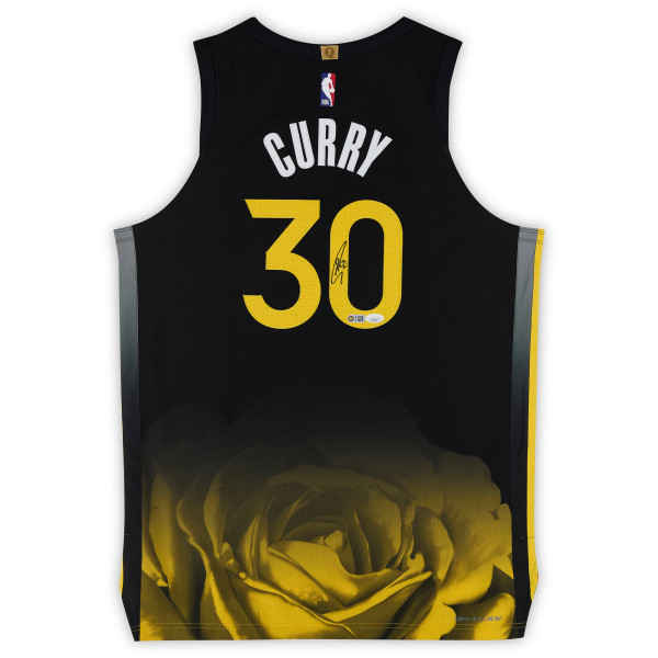 Джерси с автографом Stephen Curry Golden State Warriors Fanatics Authentic Black Nike 2022-23 City Edition Authentic