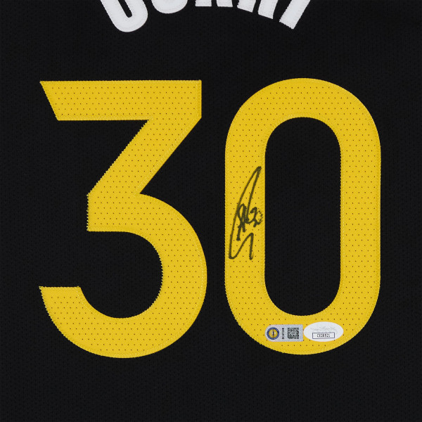 Джерси с автографом Stephen Curry Golden State Warriors Fanatics Authentic Black Nike 2022-23 City Edition Authentic