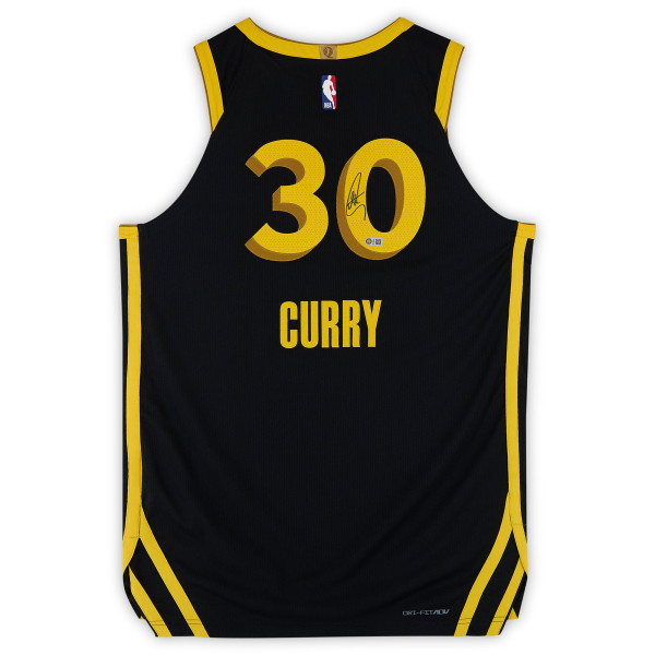 Джерси с автографом Stephen Curry Golden State Warriors Fanatics Authentic Black Nike 2023-24 City Edition Authentic