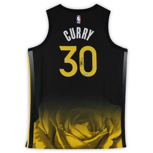 Джерси с автографом Stephen Curry Golden State Warriors Fanatics Authentic Black Nike 2022-23 City Edition Swingman