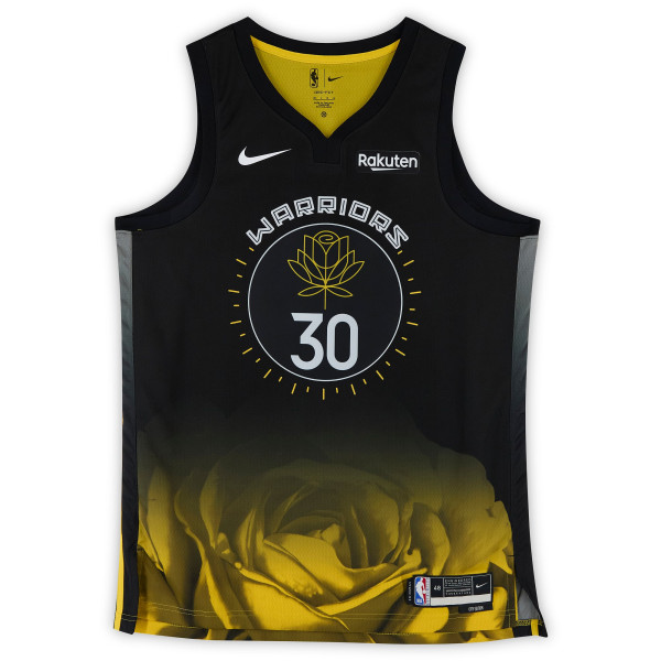 Джерси с автографом Stephen Curry Golden State Warriors Fanatics Authentic Black Nike 2022-23 City Edition Swingman