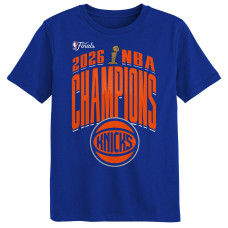Футболка Juvenile New York Knicks Outerstuff Blue 2026 NBA Finals Champions Bold Teamwork