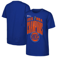 Подростковая New York Knicks Outerstuff Blue 2026 NBA Finals Champions Bold Teamwork T-Shirt