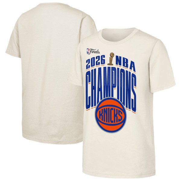 Подростковая New York Knicks Outerstuff Natural 2026 NBA Finals Champions Bold Teamwork T-Shirt