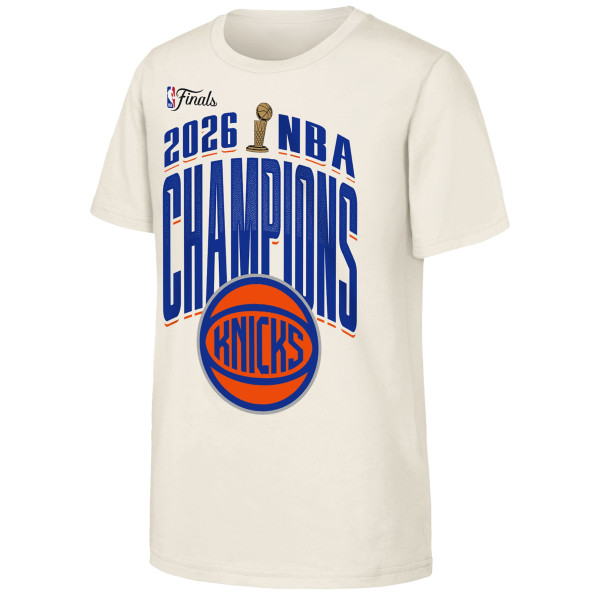 Подростковая New York Knicks Outerstuff Natural 2026 NBA Finals Champions Bold Teamwork T-Shirt