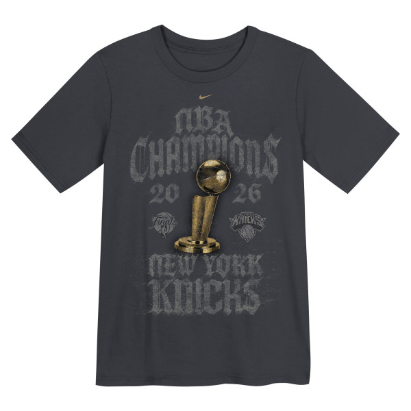 Футболка Preschool New York Knicks Nike Anthracite 2026 NBA Finals Champions Limited Edition Locker Room