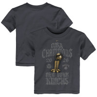 Детская New York Knicks Nike Anthracite 2026 NBA Finals Champions Limited Edition Locker Room T-Shirt