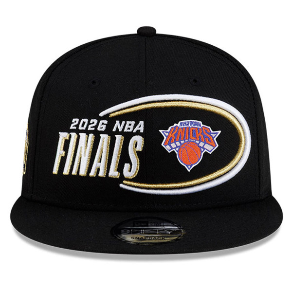 Бейсболка New York Knicks New Era Black 2026 NBA Eastern Conference Champions Locker Room 9FIFTY