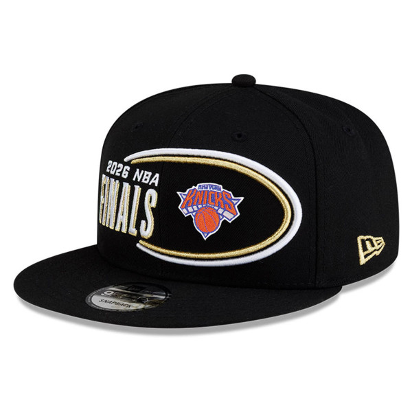 Бейсболка New York Knicks New Era Black 2026 NBA Eastern Conference Champions Locker Room 9FIFTY