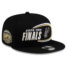 Бейсболка San Antonio Spurs New Era Black 2026 Western Conference Champions Locker Room 9FIFTY
