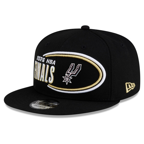Бейсболка San Antonio Spurs New Era Black 2026 Western Conference Champions Locker Room 9FIFTY