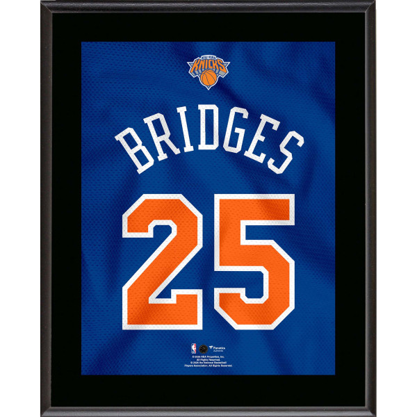 Mikal Bridges New York Knicks Fanatics Authentic 10.5 x 13 Jersey Number Sublimated Plaque