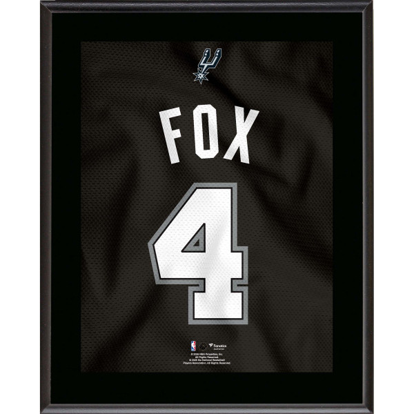 De'Aaron Fox San Antonio Spurs Fanatics Authentic 10.5 x 13 Jersey Number Sublimated Plaque