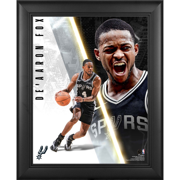 De'Aaron Fox San Antonio Spurs Fanatics Authentic Framed 13 x 16 Radiance Collage