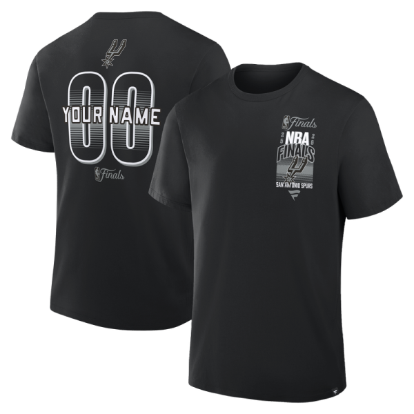 Именная футболка San Antonio Spurs Black 2026 NBA Finals Name & Number