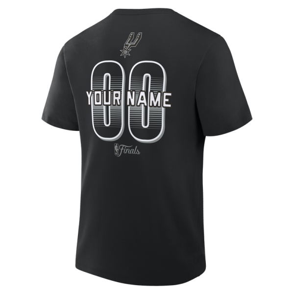 Именная футболка San Antonio Spurs Black 2026 NBA Finals Name & Number