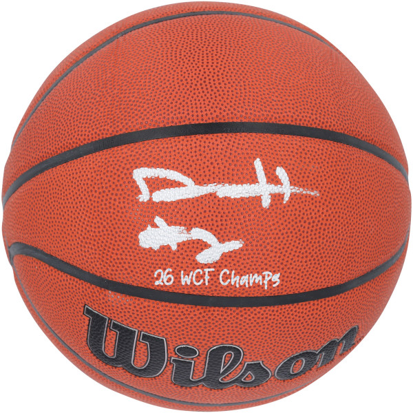 Мяч с автографом Dylan Harper San Antonio Spurs Fanatics Authentic Wilson Authentic Series Indoor/Outdoor with 26 WCF Champs' Inscription