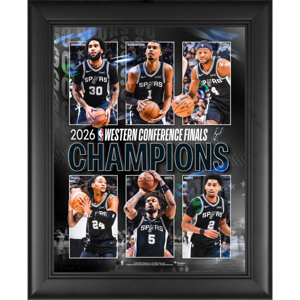 San Antonio Spurs Fanatics Authentic Framed 13 x 16 2026 NBA Western Conference Finals Champions Collage