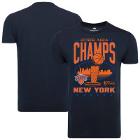 Футболка Unisex New York Knicks Sportiqe Navy 2026 NBA Finals Champions Trophy Skyline