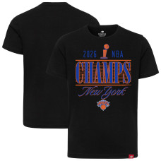 Футболка Unisex New York Knicks Sportiqe Black 2026 NBA Finals Champions Trophy Skyline