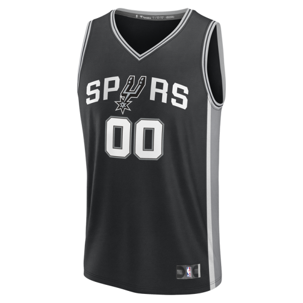 Именная джерси San Antonio Spurs Fanatics Black 2026 NBA Finals Patch Fast Break - Icon Edition