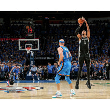 Фото Victor Wembanyama San Antonio Spurs Unsigned Fanatics Authentic 2026 Western Conference Finals Game 1 Overtime Game-Tying 3-Pointer