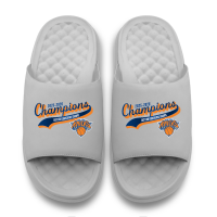 Unisex New York Knicks ISlide Gray 2026 NBA Eastern Conference Champions Motive Slide Sandals