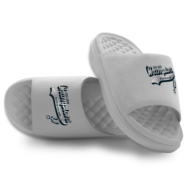 Unisex San Antonio Spurs ISlide Silver 2026 NBA Western Conference Champions Motive Slide Sandals