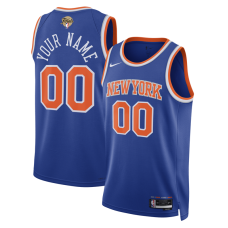 Именная джерси Unisex New York Knicks Nike Blue 2026 NBA Finals Patch Swingman - Icon Edition