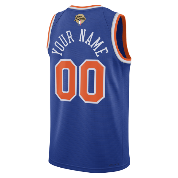 Именная джерси Unisex New York Knicks Nike Blue 2026 NBA Finals Patch Swingman - Icon Edition