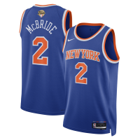 Джерси Unisex New York Knicks Miles McBride Nike Blue 2026 NBA Finals Patch Swingman - Icon Edition