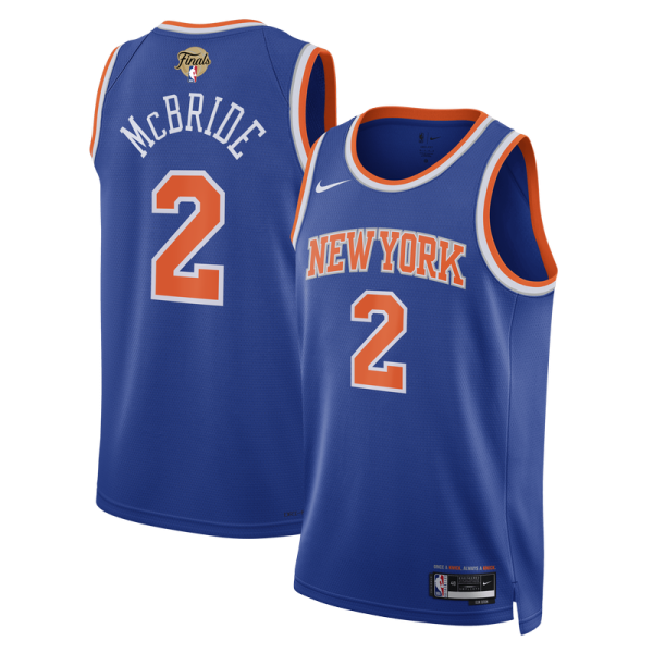 Джерси Unisex New York Knicks Miles McBride Nike Blue 2026 NBA Finals Patch Swingman - Icon Edition