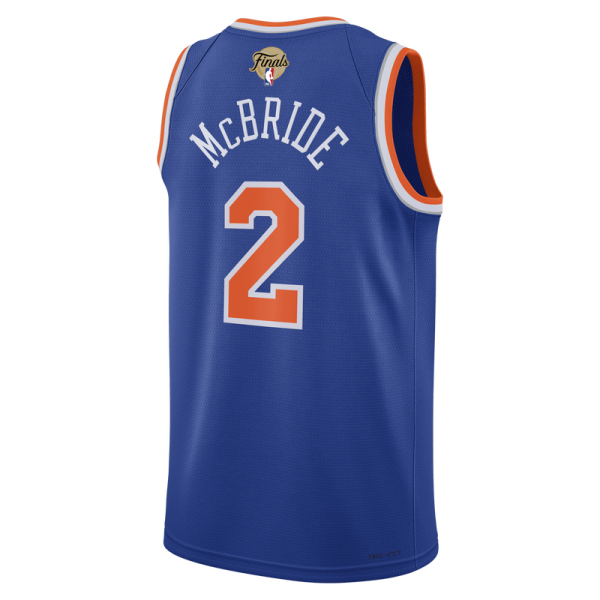 Джерси Unisex New York Knicks Miles McBride Nike Blue 2026 NBA Finals Patch Swingman - Icon Edition