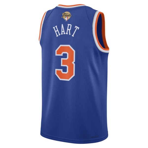 Джерси Unisex New York Knicks Josh Hart Nike Blue 2026 NBA Finals Patch Swingman - Icon Edition