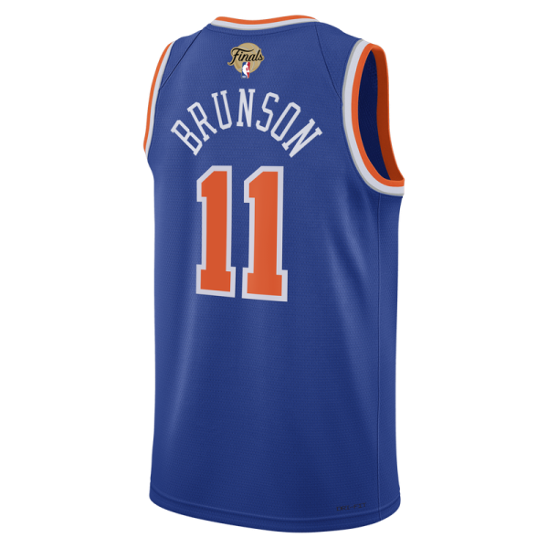 Джерси Unisex New York Knicks Jalen Brunson Nike Blue 2026 NBA Finals Patch Swingman - Icon Edition