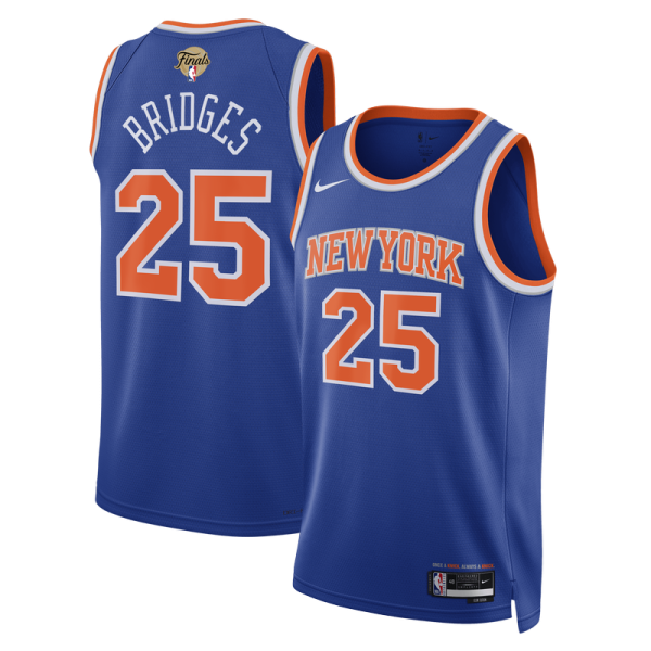 Джерси Unisex New York Knicks Mikal Bridges Nike Blue 2026 NBA Finals Patch Swingman - Icon Edition