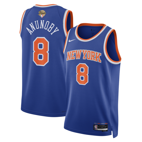 Джерси Unisex New York Knicks OG Anunoby Nike Blue 2026 NBA Finals Patch Swingman - Icon Edition