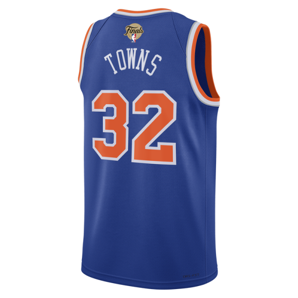 Джерси Unisex New York Knicks Karl-Anthony Towns Nike Blue 2026 NBA Finals Patch Swingman - Icon Edition