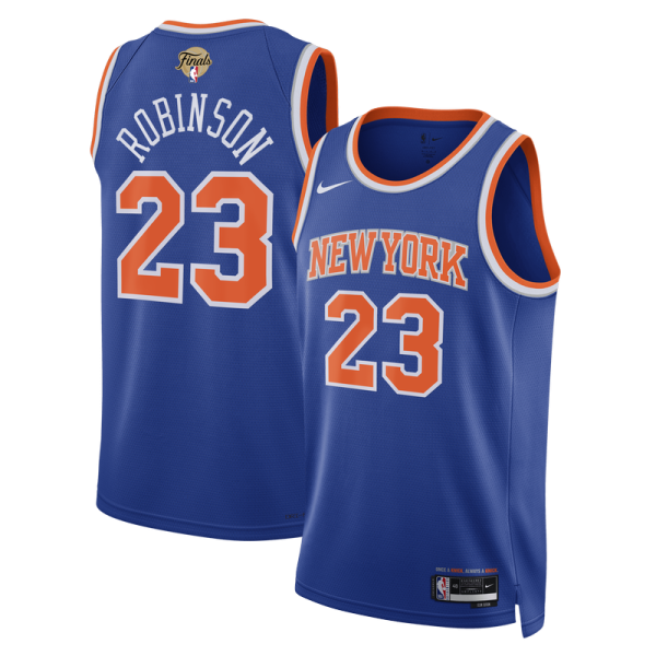 Джерси Unisex New York Knicks Mitchell Robinson Nike Blue 2026 NBA Finals Patch Swingman - Icon Edition