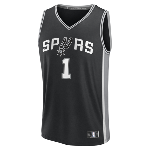Джерси San Antonio Spurs Victor Wembanyama Fanatics Black 2026 NBA Finals Patch Fast Break - Icon Edition