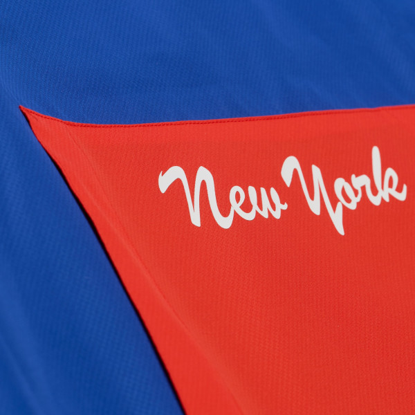 Куртка New York Knicks Mitchell & Ness Blue/Orange Playoff Win Anorak Quarter-Zip