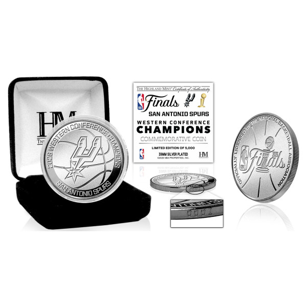 Монета San Antonio Spurs Highland Mint 2026 NBA Western Conference Champions Commemorative Silver