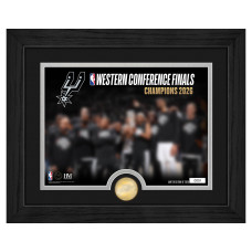 Монета San Antonio Spurs Highland Mint 2026 NBA Western Conference Champions 13 x 16 Bronze Celebration Photo Mint