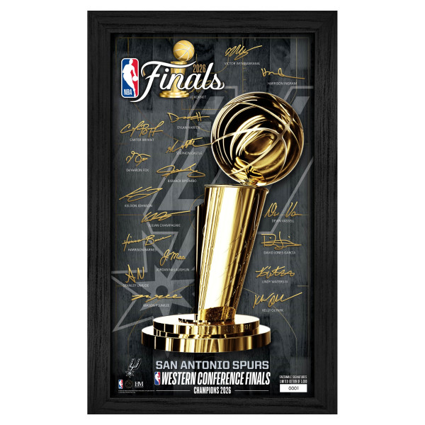 San Antonio Spurs Highland Mint 2026 NBA Western Conference Champions 12 x 20 Signature Ticket Frame