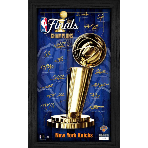 New York Knicks Highland Mint 2026 NBA Eastern Conference Champions Framed Facsimile Team Signatures Print - Limited Edition of 5,000