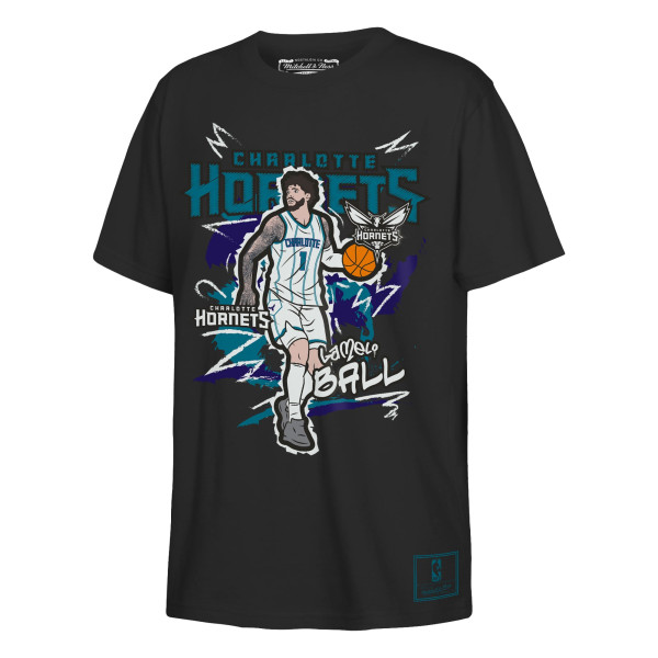 Детская футболка Charlotte Hornets LaMelo Ball Mitchell & Ness Black Chalked Up