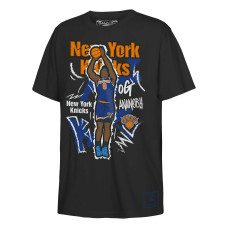 Подростковая New York Knicks OG Anunoby Mitchell & Ness Black Chalked Up T-Shirt