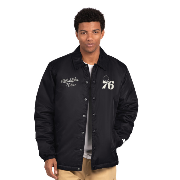 Куртка Philadelphia 76ers Starter Black Full-Snap Coaches